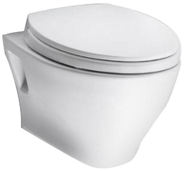 TOTO CT418F#01 Aquia Wall-Hung Dual-Flush Toilet